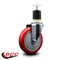 Service Caster 5'' Red Poly Wheel Swivel 1-7/8'' Expanding Stem Caster SCC-EX20S514-PPUB-RED-178 - alternate 3